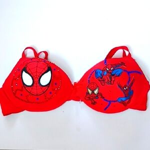 Red Spider-Man Themed Bra